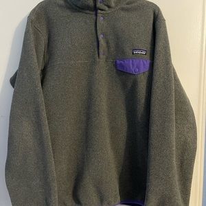 Patagonia Synchilla Women's Fleece Pullover XL Gray/Purple